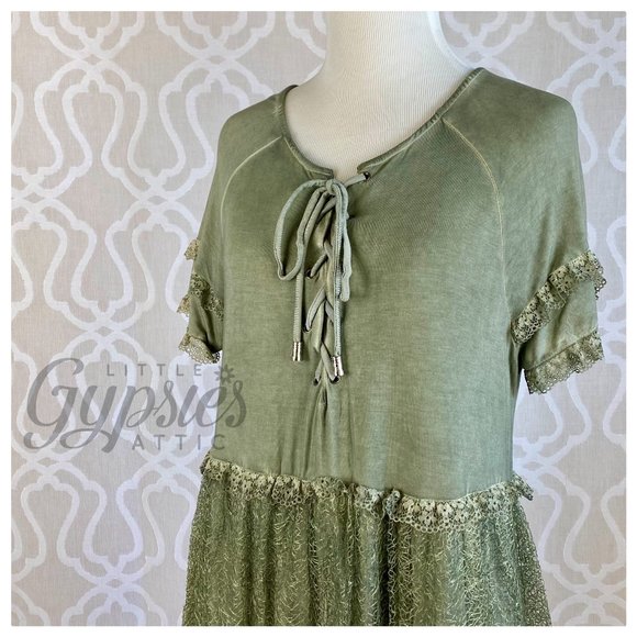 POL Sophia Little Green Dress - Picture 6 of 15